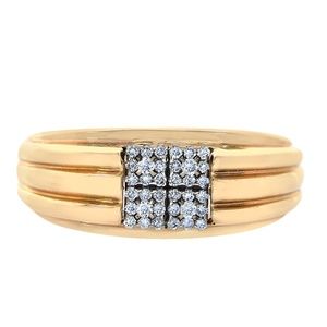0.20 Carat Round Cut Diamond Men's Ring 10K